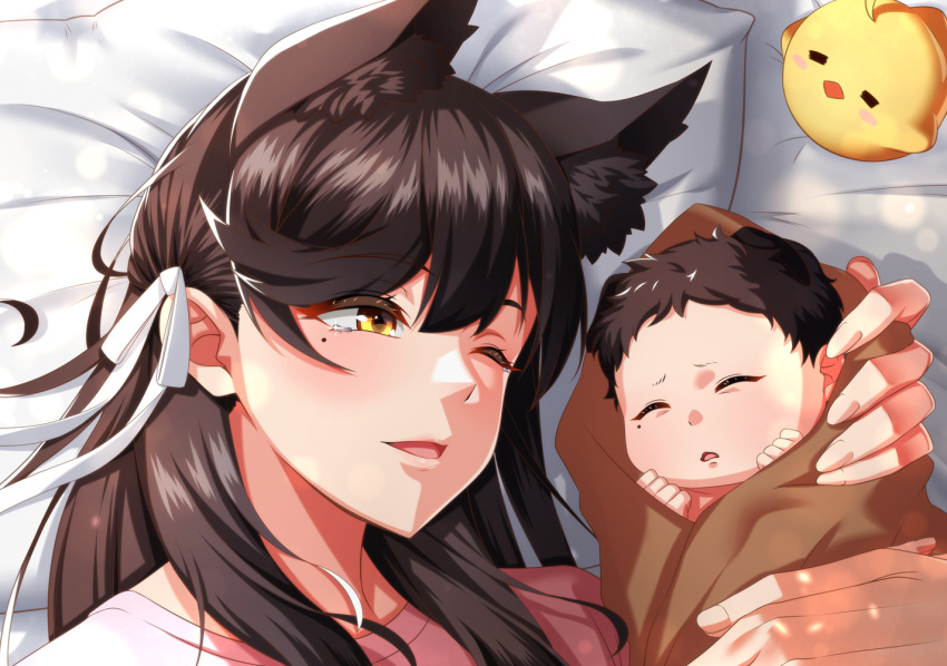 The Big ImageBoard (TBIB) - 1boy 1girl 1other ahoge alternate costume ...