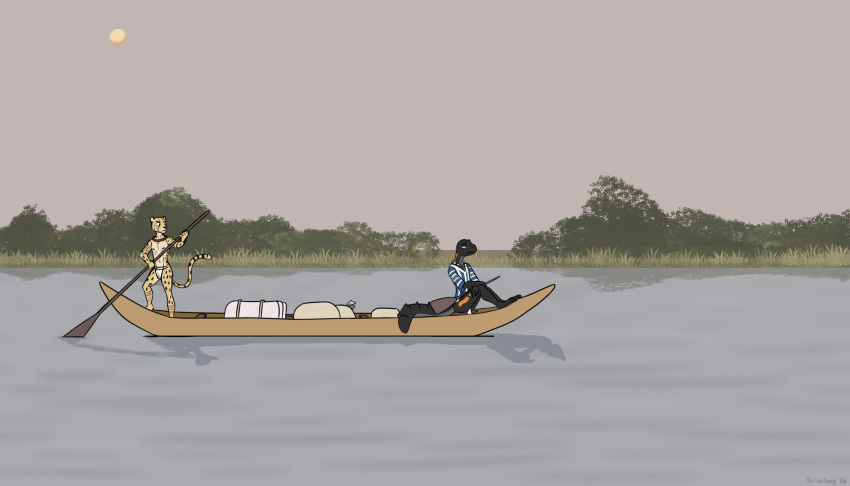Lizard Rowing A Boat The Big ImageBoard (TBIB) - 2026 african clothing agamid annoyed anthro ...