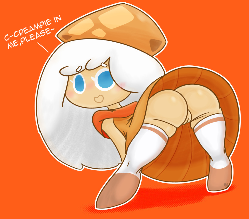 bent_over butt clothing cookie_run cream_puff_cookie female food_creature h...