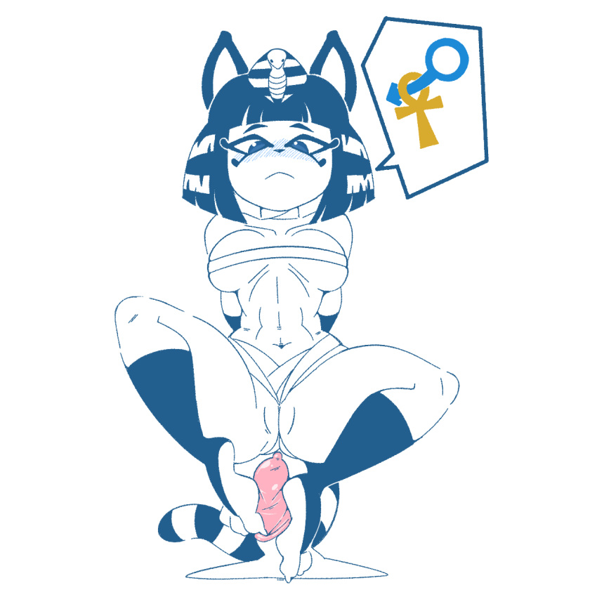 2018 3_toes abs animal_crossing ankha anthro bandage blush breasts cat claw...