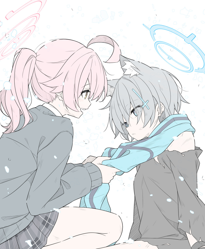 The Big ImageBoard (TBIB) - 2girls absurdres ahoge animal ears black ...