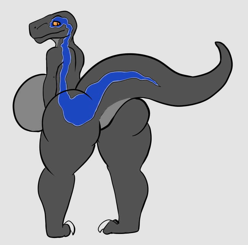 absurd_res anthro anthrofied barefoot big_breasts big_butt blue(jurassic_wo...