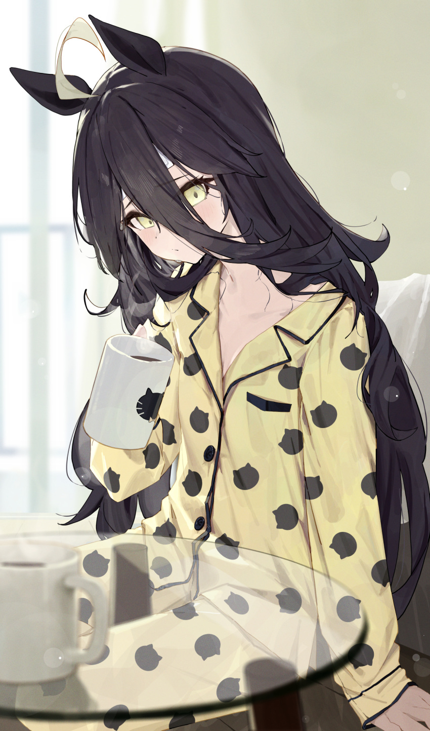 Printable Neingan The Big ImageBoard (TBIB) - 1girl ahoge animal ears black hair blush ...