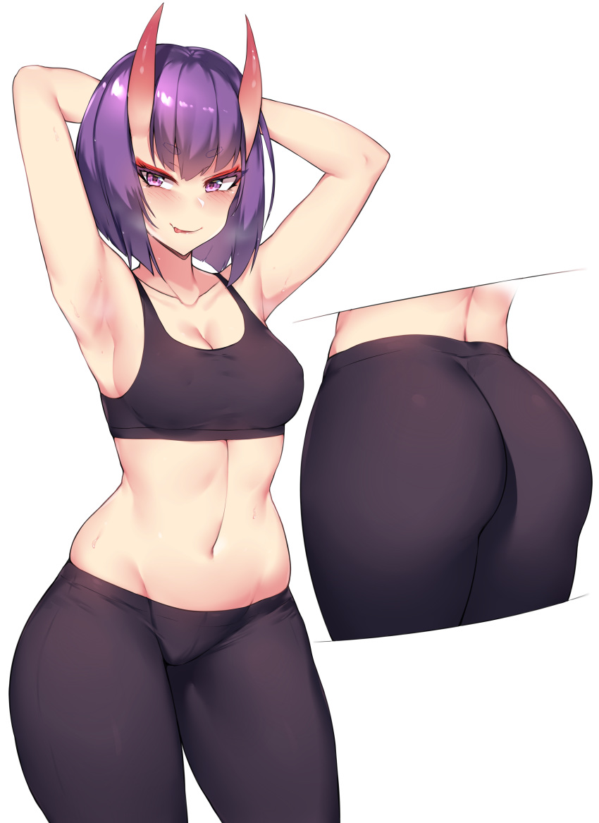 1girl absurdres alternate_breast_size armpits arms_behind_head arms_up ass ...