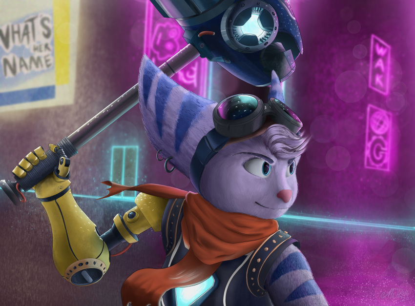 The Big ImageBoard (TBIB) absurd res ear piercing eyewear female fur goggles hammer head tuft