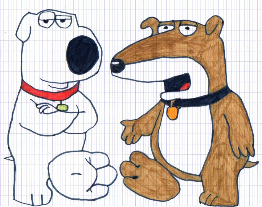brian_griffin brown_body brown_fur canid canine collar family_guy feet foot_focus...