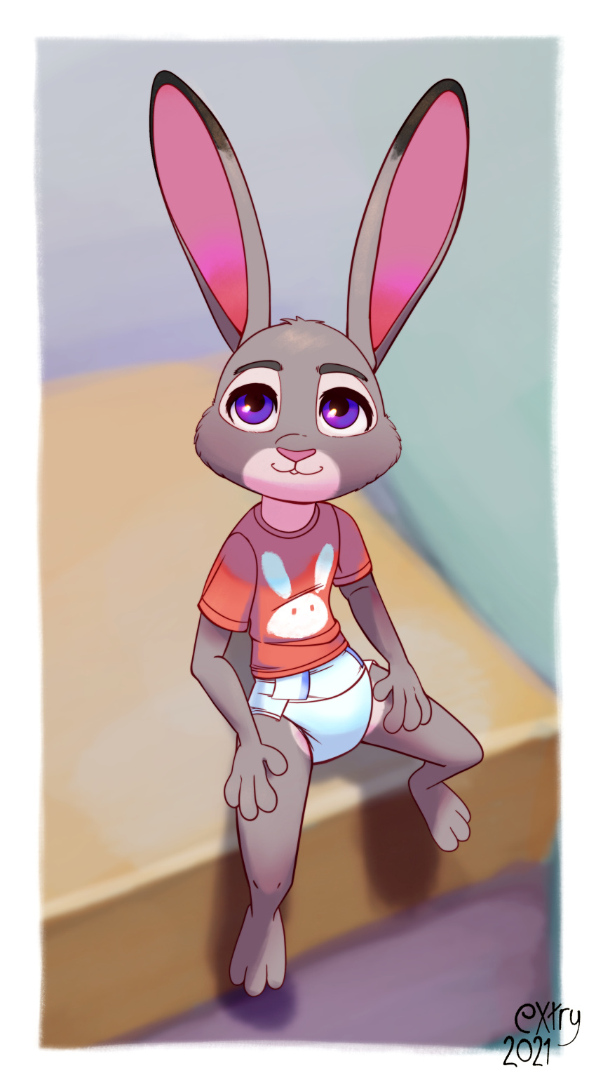 absurd_res anthro clothing diaper disney extry female hands_on_legs hi_res judy...