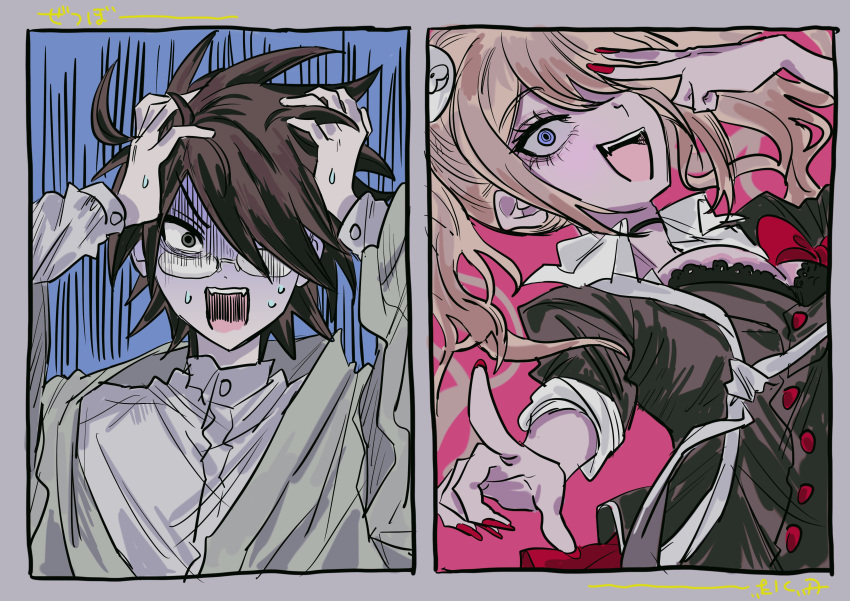 Trigger Scream The Big ImageBoard (TBIB) - 1boy 1girl absurdres black dress blonde ...