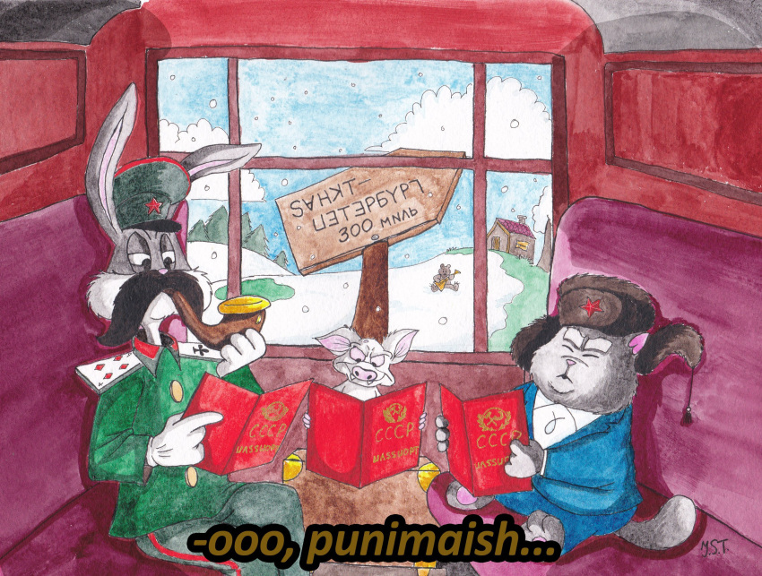 Stalin Rabbit Hat The Big ImageBoard (TBIB) - animars anthro balalaika bartok bartok the ...