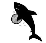 earth fish greyscale marine monochrome shark star vector