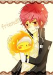  band_aids holding katekyo_hitman_reborn kozato_enma natsu red_eyes redhead smile 