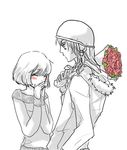  aoki_kou bakuman blush couple fukuda_shinta hat pink roses 