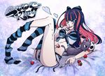  bed bra chidori_jun food highres lingerie lying panties panty_&amp;_stocking_with_garterbelt pixiv_manga_sample resized stocking stocking_(character) stocking_(psg) underwear 