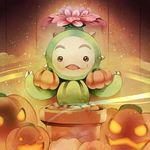  contact966 flower halloween jack-o'-lantern legend_of_mana lil'_cactus no_humans pot pumpkin seiken_densetsu solo 