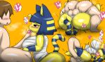 &lt;3 2024 animal_crossing ankha_(animal_crossing) anthro anthro_on_male anthro_penetrated balls balls_deep big_breasts big_butt big_penis black_eyelashes black_eyes blue_body blue_ears blue_fur blue_hair blue_tail blush bodily_fluids bottomless breasts brown_hair butt clothed clothed/nude clothed_anthro_nude_human clothed_anthro_nude_male clothed_female_nude_male clothing digital_media_(artwork) domestic_cat duo egyptian enigi09 eyelashes felid feline felis fellatio female female_penetrated fingers from_front_position fur genital_fluids genitals glans hair hand_on_leg hi_res human human_on_anthro human_penetrating human_penetrating_anthro human_penetrating_female interspecies licking looking_pleasured lying male male/female male_on_anthro male_penetrating male_penetrating_anthro male_penetrating_female mammal markings mating_press motion_lines multicolored_tail multiple_images nintendo nude nude_human nude_male on_back open_mouth open_smile oral orange_background partially_clothed_anthro partially_clothed_anthro_nude_male partially_clothed_female partially_clothed_female_nude_male penetration penile penile_penetration penis penis_in_pussy penis_lick pink_glans pink_tongue pussy_juice raised_tail red_nose saliva saliva_on_penis saliva_on_tongue sex simple_background smile speech_bubble steam striped_markings striped_tail stripes sweat tail tail_markings tongue tongue_out uraeus vaginal vaginal_penetration villager_(animal_crossing) wraps yellow_body yellow_fur yellow_inner_ear yellow_tail