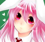  animal_ears bad_id bad_pixiv_id bunny_ears heart long_hair necktie pink_hair red_eyes reisen_udongein_inaba solo touhou yutazou 