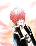  backpack band_aids hoodie katekyo_hitman_reborn kozato_enma red_eyes redhead 