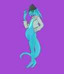 beanie chimeratechspyro clothed clothing dains dainsleft_(ghost) ghost hat headgear headwear hi_res jacket long_tail partially_clothed_anthro partially_clothed_male spirit tail topwear translucent