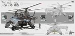  aircraft caterpillar_tracks concept_art gatling_gun helicopter karanak original science_fiction silhouette turret 