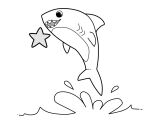 2024 crystalwhisker fangs feral fish graphic_design jumping marine open_mouth shark star_(shape) teeth vector water