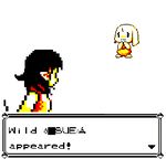  doukutsu_monogatari fake_screenshot game_boy gruntfrostwolf handheld_game_console lowres misery monochrome parody pixel_art pointy_ears pokemon pokemon_(game) sepia toroko 