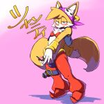 anthro bandanna bulge censored clothed clothing cosplay crossdressing crossover crossover_cosplay crossplay ear_piercing ear_ring flashing genitals jimnydaisuki kerchief looking_at_viewer male miles_prower penis piercing ring_piercing sega shantae shantae:_and_the_pirate&#039;s_curse shantae_(series) solo sonic_the_hedgehog_(series) wayforward