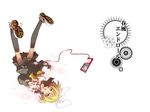  gorogorou headphones ipod kagamine_rin seifuku vocaloid white 