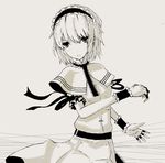  alice_margatroid capelet greyscale hairband jewelry monochrome psi_(spearbirds) ring solo string touhou wrist_cuffs 