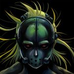  angry blonde_hair dorohedoro male_focus mask nikaidou_(dorohedoro) solo the_choujin 