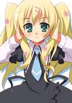  9law blonde_hair cordelia_glauca green_eyes necktie school_uniform solo tantei_opera_milky_holmes twintails 