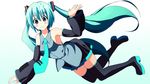  hatsune_miku thigh-highs twintails vocaloid white 