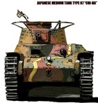  caterpillar_tracks ground_vehicle gun machine_gun military military_vehicle motor_vehicle nemiosu no_humans original solo star tank tank_focus type_97_chi-ha weapon world_war_ii 