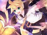  bad_id bad_pixiv_id blonde_hair book detached_sleeves green_eyes heki_kiri highres kagamine_len male_focus microphone solo vocaloid 