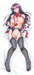  after_sex bed blush bow breasts cum cum_on_body cum_on_breasts cum_on_upper_body dakimakura full_body garter_belt glasses large_breasts lingerie long_hair lying masturbation navel no_panties on_back original ouma_tokiichi purple_eyes purple_hair pussy pussy_juice ribbon solo thighhighs topless uncensored underwear 