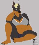  anthro by-kanou canid canine canis dobermann domestic_dog female hi_res invalid_tag kanou mammal overweight pinscher slightly_chubby solo 