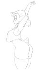  2017 amphibian anthro black_and_white breasts butt clothed clothing digital_drawing_(artwork) digital_media_(artwork) doremian eyes_closed female footwear hair hair_bun legwear line_art lungless_salamander monochrome monotone_background partially_clothed pearl_earring raised_arm salamander_(amphibian) sally_(scalie_schoolie) scalie_schoolie simple_background sketch socks solo spring_salamander stretching thick_thighs thigh_highs thigh_socks unfinished webcomic white_background 