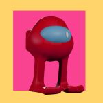 alien alien_humanoid ambiguous_gender ambiguous_human among_us astronaut astronaut_suit bag big_feet blender_(artwork) clothing digital_media_(artwork) feet hi_res human humanoid innersloth mammal nekkopara no_hands red_bag red_clothing red_suit simple_background solo suit the_imposter