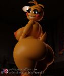 3d_(artwork) animatronic anthro areola avian big_breasts big_butt bird breasts butt chicken digital_media_(artwork) eyebrows eyelashes female feversfm five_nights_at_freddy&#039;s five_nights_at_freddy&#039;s_2 galliform gallus_(genus) heart_eyes heart_symbol hi_res huge_butt looking_at_viewer looking_back looking_back_at_viewer machine nipples orange_areola orange_nipples phasianid robot scottgames solo teeth text toy_chica_(fnaf) url yellow_body