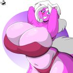  absurd_res anthro big_breasts bikini breasts chrisandcompany clothing female hi_res huge_breasts lucy_skye_diamond mammal mephitid skunk solo swimwear 