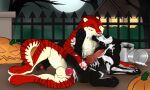  anal anal_penetration animal_genitalia animal_penis anthro anthro_on_feral anthro_penetrating anthro_penetrating_feral bestiality big_penis black_body black_fur bodily_fluids canid canine canine_genitalia canine_penis cum cum_in_ass cum_inside cum_on_face cum_on_penis cumshot duo ejaculation eyes_closed felid fence feral feral_penetrated front_view fur genital_fluids genitals hi_res killthe_demon knot lying male male/male male_penetrated male_penetrating male_penetrating_male mammal moon night nude on_side outside penetration penile penile_penetration penis penis_grab penis_in_ass plant red_body red_fur red_penis sex tree yellow_body yellow_fur 