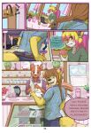  2014 anthro babystar biped clothing comic detailed_background dialogue diaper english_text female fur group hair hi_res male shirt sitting standing star_(babystar) text topwear trio 