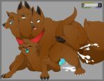 2025 3_heads absurd_res ambiguous_fluids anthro anthro_on_bottom anthro_on_feral anthro_penetrated balls bestiality blue_penis bodily_fluids brown_body canid canine claws cum cumshot detailed dominant dominant_feral dominant_male duo ears_back ears_up ejaculation erection feral feral_on_top feral_penetrating feral_penetrating_anthro fur genital_fluids genitals hi_res jewelry kayasamix logo long_tail looking_pleasured male male/male male_penetrated male_penetrating mammal multi_head mustelid necklace one_eye_closed open_mouth otter pawpads paws penetration penis pivoted_ears quadruped raised_tail sex simple_background size_difference smile spread_legs spreading tail text tongue tongue_out toony traditional_media_(artwork)
