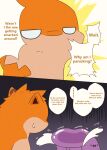 comic darrow0 ditto_(pokemon) english_text generation_1_pokemon generation_2_pokemon hi_res kuro_(darrow) male nintendo pokemon pokemon_(species) quilava speech_bubble text yuel