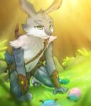 anthro bunnymund cave easter easter_egg hi_res holidays kneeling male rise_of_the_guardians stampmats 