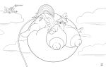  2016 5_fingers air_inflation ambiguous_penetration anthro avian badgerben beak big_breasts big_nipples breasts cloud cutie_mark ears_down equid equine feathered_wings feathers female fingers floating friendship_is_magic gilda_(mlp) gryphon hasbro huge_breasts hyper hyper_breasts inflation mammal monochrome my_little_pony mythological_avian mythology nipples pegasus penetration pivoted_ears rainbow_dash_(mlp) sky spread_fingers spread_wings wings 