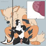 2d_animation abdominal_bulge ambiguous_fluids anal anal_penetration animal_genitalia animal_penis animated anthro anthro_on_feral antoszowa anus arcanine arms_tied balls bestiality bound canine_genitalia canine_penis cetacean close-up doggystyle dolphin duo feral frame_by_frame from_behind_position generation_1_pokemon genitals hi_res kneeling male male/male mammal marine nintendo oceanic_dolphin orca paws penetration penis pokemon pokemon_(species) sex smile teeth toothed_whale