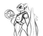  anthro areola biped breasts digital_media_(artwork) female humanoid latiar looking_at_viewer metagross nintendo nipples nude pok&eacute;mon pok&eacute;mon_(species) pok&eacute;morph slim solo video_games 