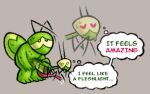 abdominal_bulge anthro anthro_on_feral arthropod bestiality bodily_fluids close-up dripping duo feral genital_fluids genitals heart_eyes heart_symbol hhbrother insect large_penetration leaking_precum living_condom male male/male manny_(hhbrother) mantis penetration precum precum_drip selfcest sketch square_crossover sweat text unusual_anatomy unusual_genitalia x-ray_view