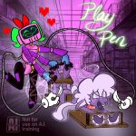 2_toes afro ambiguous_gender angel anthro ascii_(redthespian69) bdsm big_ears big_eyes black_fingers black_legs blue_body blue_eyes blue_feet blue_hands blue_skin blush bodily_fluids bondage bound bovid bow_ribbon buckteeth butt canon_x_oc caprine cartoon_gloves cherub collar collin_(helluva_boss) computer_monitor computer_screen duo exposed_butt feathers feet femboy flying_sweatdrops freckled_butt freckled_face freckles fur genderfluid glowing glowing_body green_eyes green_hair hair halo helluva_boss hi_res hooves humanoid intersex intersex/male laugh lying machine male mammal monitor_head mostly_nude on_front pink_body pixelated_heart purple_arms purple_background raised_tail restraints robot robotic_tentacles sheep short_stack simple_background simple_face snout speed_lines stocks story story_in_description submissive submissive_anthro submissive_male sweat sweatdrop sweaty_arms sweaty_body sweaty_butt sweaty_face sweaty_feet sweaty_legs sweaty_thighs tail teeth tickle_fetish tickle_torture tickling tickling_butt tickling_feet tickling_sides toes wings wings_tied wool_(fur) zita586
