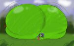 2025 absurd_res big_butt black_eyes blue_mask blue_sky breasts butt butt_expansion cape cheese102 clothing cloud colored digital_media_(artwork) electronic_arts elemental_creature elemental_humanoid expansion female flora_fauna green_body green_hair green_shadow hair hi_res hood huge_butt humanoid hyper hyper_butt leaf leaf_arms leaf_hair looking_at_viewer lying motion_lines not_furry on_front outside peashooter_(pvz) plant plant_hair plant_humanoid plant_pot plants_vs._zombies plants_vs._zombies_heroes popcap_games potted_plant pottery pseudo_hair purple_cape purple_clothing purple_hood shaded siphon_(anatomy) sky solo three-quarter_view